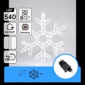 Aigostar - LED Outdoor Christmas Decoration 540 LEDs/6W/230V IP44 Cool White 45cm Snowflake