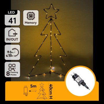 Aigostar - LED Outdoor Christmas Decoration LED/3.6W/230V 40 cm IP44 Tree Warm White