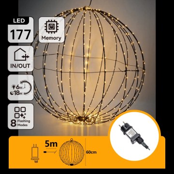 Aigostar - LED Outdoor Christmas Decoration LED/3.6W/230V 60 cm IP44 ball warm white