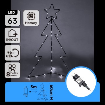 Aigostar - LED outdoor Christmas decoration LED/3.6W/230V, 60 cm, IP44, tree, cool white