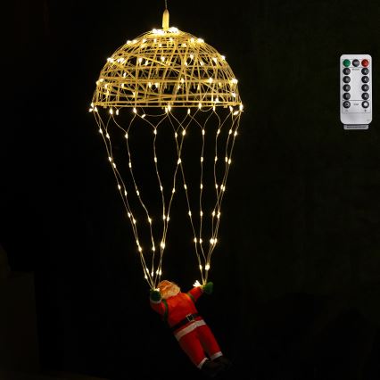 Aigostar - LED Outdoor Christmas Decoration LED/3xAA IP44 Santa Claus