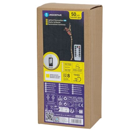 Aigostar - LED Outdoor Christmas Decoration LED/4xAA IP44 Parachuting Santa Claus