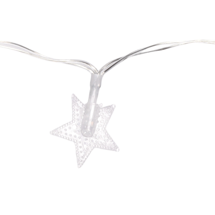 Aigostar - LED Outdoor Christmas String Lights, 100 LEDs / 8 Modes, 3xAA, 10 m, IP44, Cool White