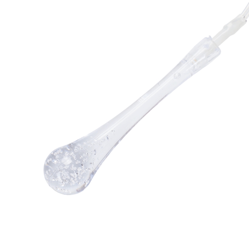 Aigostar - LED Outdoor Christmas String Lights 100xLED/8 functions 3xAA 10 m IP44 warm white drops