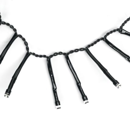 Aigostar - Outdoor LED Christmas String Lights, 200 LEDs, 8 lighting modes, 3xAA, 5.3 m, IP44, Cool White