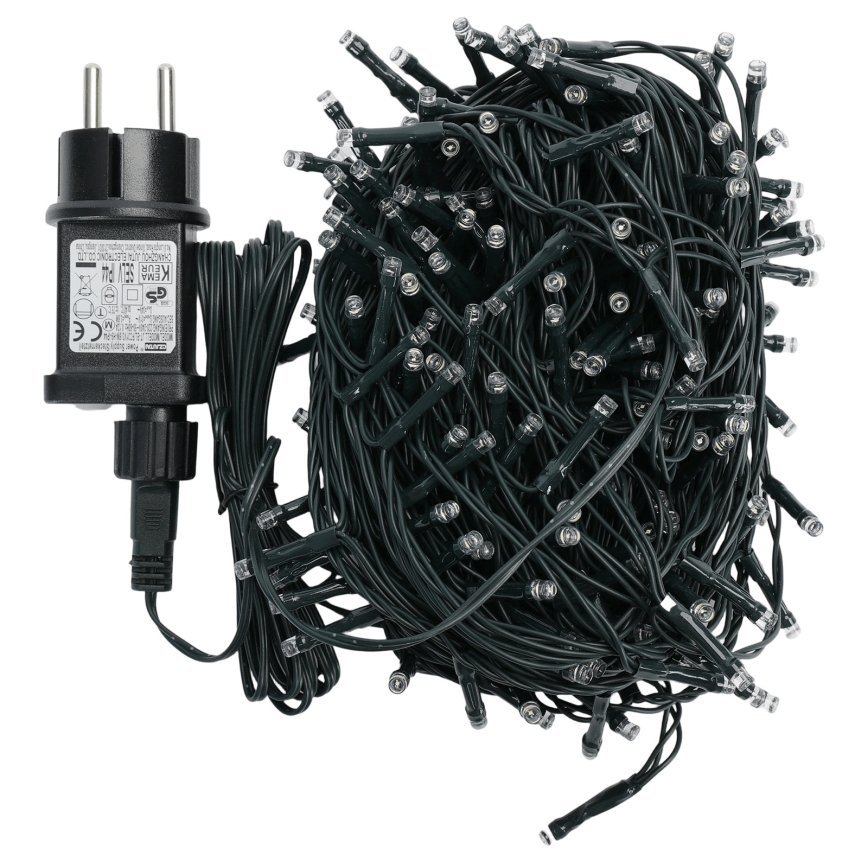 Aigostar - LED Outdoor Christmas String Lights, 200 LEDs / 8 Modes, 20m, IP44, Cool White