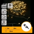 Aigostar - LED Outdoor Christmas Light String, 200 LEDs / 8 functions, 20 m, IP44, warm white
