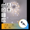 Aigostar - LED Outdoor Christmas Light String 400xLED/8 functions 43m IP44 warm white/cool white