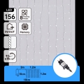 Aigostar - LED Outdoor Christmas Lights 156 LEDs / 8 functions 4.2 x 1.2 m IP44 cool white
