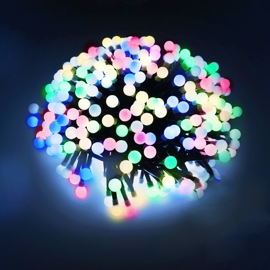 Aigostar - LED Outdoor Christmas Lights 50xLED/8 functions 3xAA 5.3m IP44 multicolor