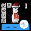 Aigostar - LED Outdoor Christmas Penguin Decoration, 50 LEDs / 3×AA, IP44