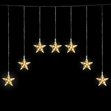Aigostar - LED Outdoor Christmas Star String Lights 70 LEDs 1.2x1m IP44 Warm White