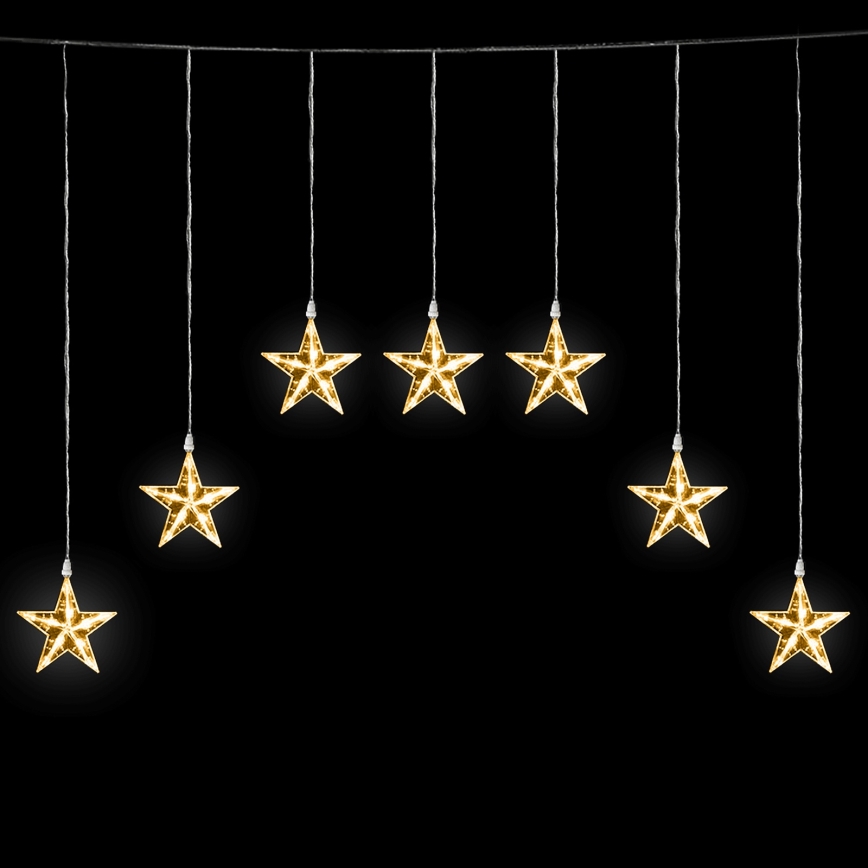 Aigostar - LED Outdoor Christmas Star String Lights 70 LEDs 1.2x1m IP44 Warm White