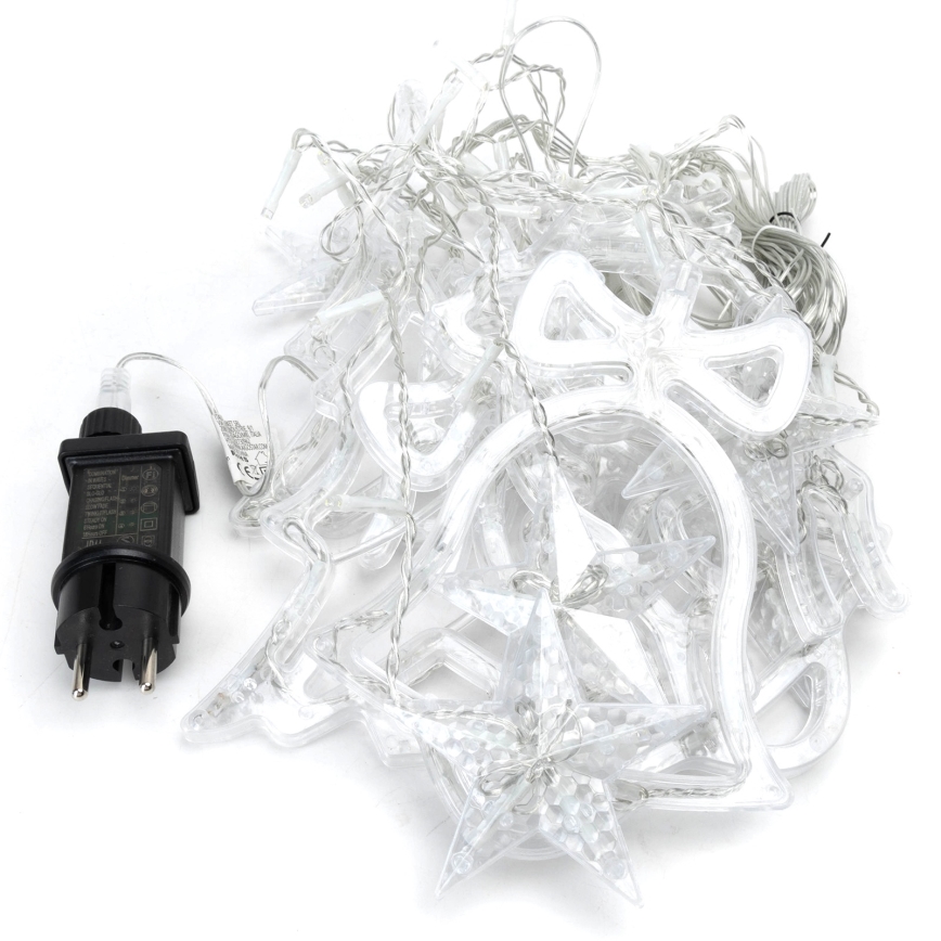 Aigostar - LED Outdoor Christmas String Lights 120xLED/8 functions 3x0,6m IP44 cool white + remote control