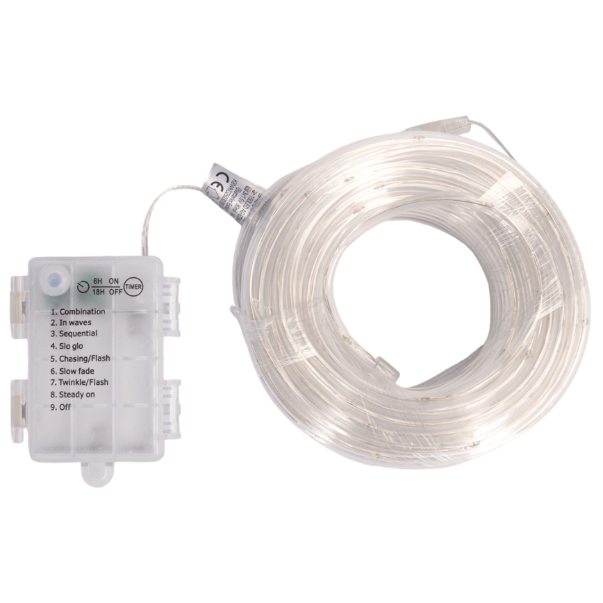 Aigostar - LED Outdoor Christmas String 150xLED/8 functions 3xAA 15,3m IP44 cool white