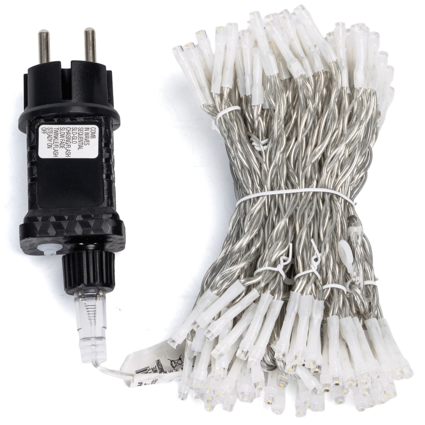 Aigostar - LED Outdoor Christmas String 156 LEDs / 8 Modes 4.2 x 1.2 m IP44 Warm White