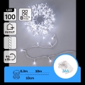 Aigostar - LED Outdoor Christmas String Lights, 100 LEDs, 10.3 m, IP44, Cool White