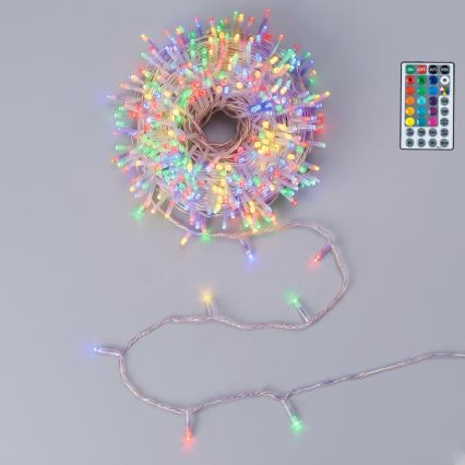 Aigostar - LED Outdoor Christmas String Lights 100xLED/7 functions 4xAA 10.3m IP44 multicolor + remote control