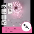 Aigostar - LED Outdoor Christmas String Lights 100 LEDs/8 functions 13m IP44 Pink