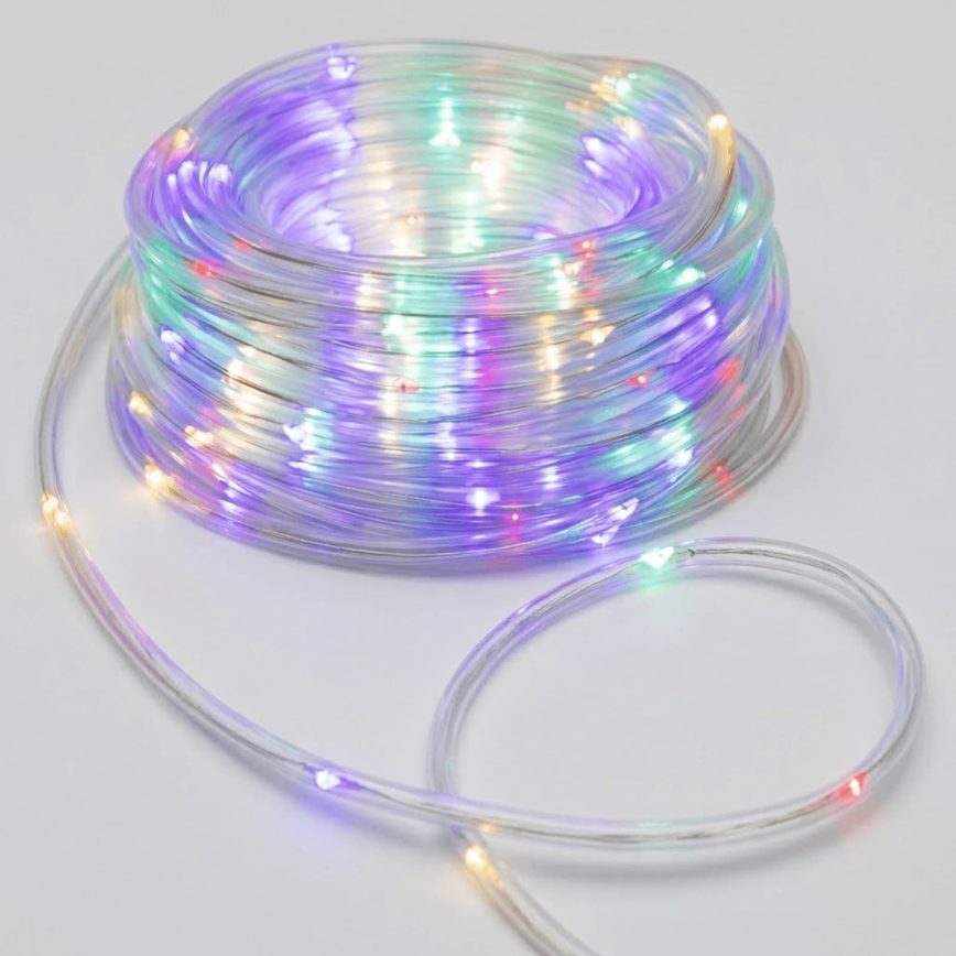Aigostar - LED Outdoor Christmas String Lights 100 LEDs / 8 Modes, 3×AA, 10.3 m, IP44, Multicolor