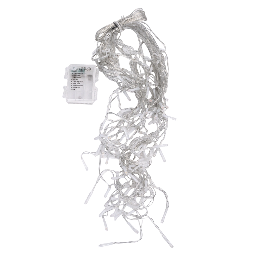 Aigostar - LED Outdoor Christmas String Lights 100xLED/8 modes 3xAA 8x06m IP44 multicolor