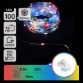 Aigostar - LED Outdoor Christmas string lights 100 LEDs/8 functions/3xAA10.3m IP44 multicolor