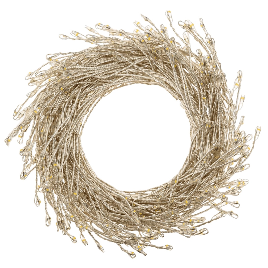 Aigostar - LED Outdoor Christmas String Lights 100 LEDs/8 functions 3xAA 3.3m IP44 cool white