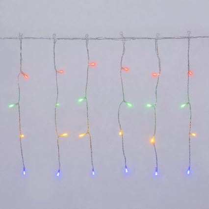Aigostar-LED Outdoor Christmas string lights 100 LEDs / 8 functions, 3×AA, 8 × 0.4 m, IP44, multicolor