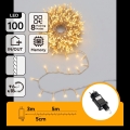 Aigostar - LED Outdoor Christmas String Lights 100 LEDs / 8 functions 5.3m IP44 Warm White