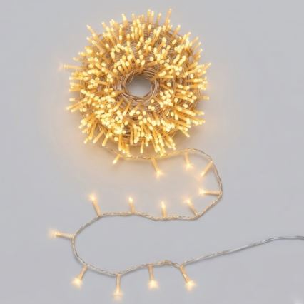 Aigostar - LED Outdoor Christmas String Lights 100 LEDs / 8 functions 5.3m IP44 Warm White