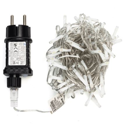 Aigostar - LED Outdoor Christmas String Lights 100 LEDs / 8 functions 5.3m IP44 Warm White