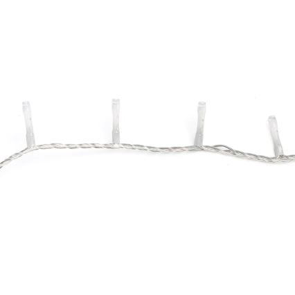 Aigostar - LED Outdoor Christmas String Lights 100 LEDs / 8 functions 5.3m IP44 Warm White