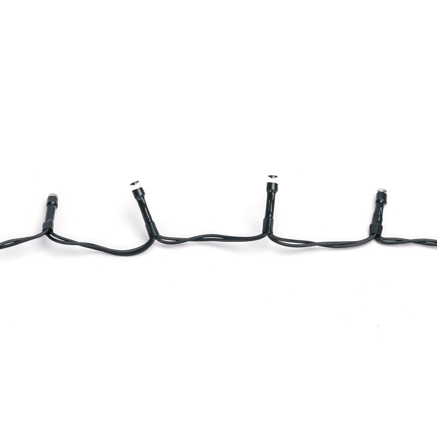 Aigostar - LED outdoor Christmas string lights, 100 LEDs / 8 functions, 3xAA, 5.3 m, IP44, warm white