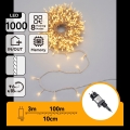 Aigostar - LED Outdoor Christmas String Lights 1000 LEDs/8 functions 103m IP44 warm white
