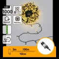 Aigostar - LED Outdoor Christmas String Lights 1000xLED/8 functions 103m IP44 warm white