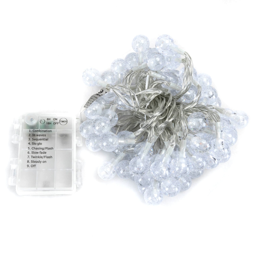Aigostar - LED Outdoor Christmas String Lights 100xLED/8 functions 3xAA 10.3m IP44 multicolor