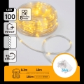 Aigostar - LED Outdoor Christmas String Lights 100xLED/8 functions 3xAA 10,3m IP44 warm white