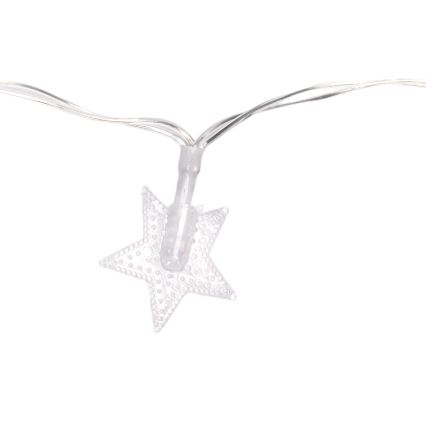 Aigostar - LED Outdoor Christmas String, 100 LEDs / 8 functions, 3xAA, 10 m, IP44, Cool White