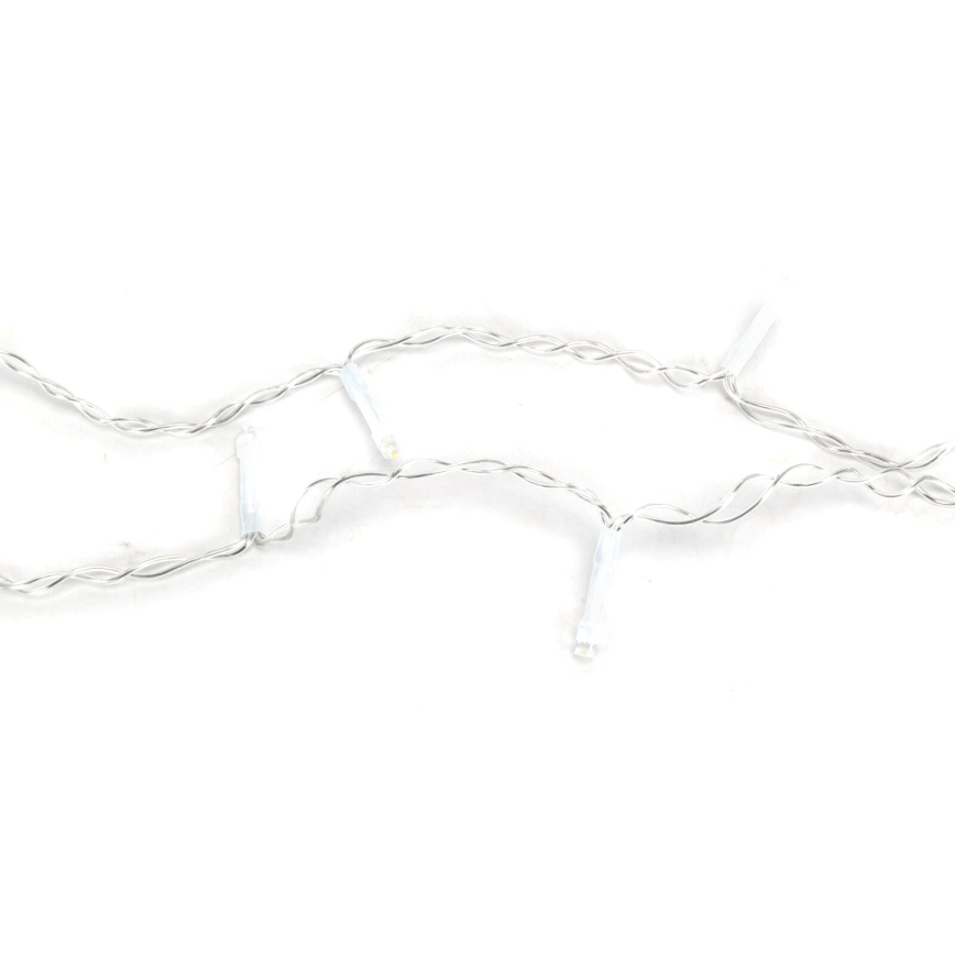 Aigostar - LED Outdoor Christmas String Lights 100 LEDs/8 lighting modes 3xAA 8x0.6m IP44 Warm White