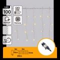 Aigostar - LED Outdoor Christmas String Lights 100xLED/8 modes 8x0.4m IP44 warm white