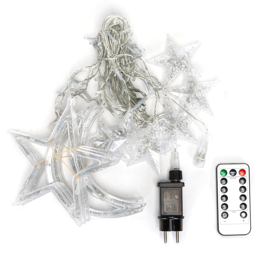 Aigostar - LED Outdoor Christmas String Lights 120xLED/6W/230V/8 modes 3x0,6m IP44 warm white + remote control