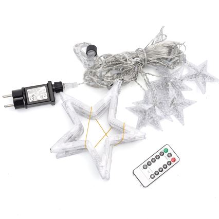 Aigostar - LED Outdoor String Lights 120 LEDs / 8 Modes 3 x 0.6 m IP44 Warm White + Remote Control