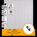Aigostar - LED Outdoor Christmas String Lights 120 LEDs / 8 functions 3.9 x 1.2 m IP44 Warm White