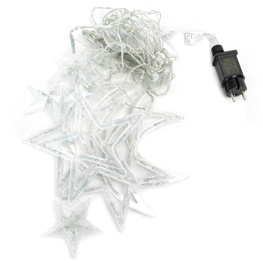 Aigostar - LED Outdoor String Lights 120 LEDs/6W/230V/8 lighting modes 3x0.6m IP44 cool white + remote control