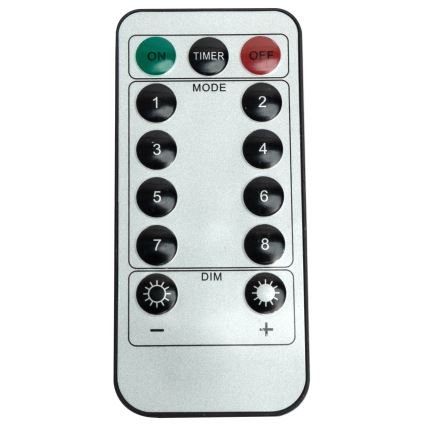 Aigostar - LED Outdoor String Lights 120 LEDs/6W/230V/8 lighting modes 3x0.6m IP44 cool white + remote control