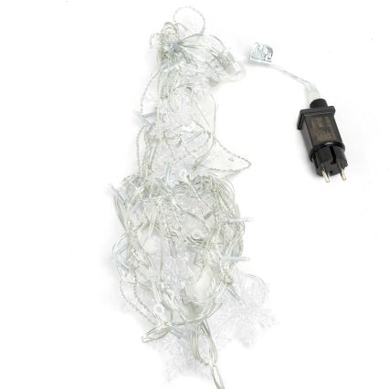 Aigostar - Outdoor LED String Lights 120 LEDs / 8 modes 3x0.7 m IP44 Cool White + Remote Control