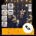 Aigostar - LED Outdoor Christmas string lights 120xLED/6W/230V/8 lighting modes 3x0,6m IP44 warm white + remote control