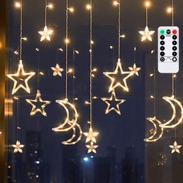 Aigostar - LED Outdoor Christmas String Lights 120xLED/6W/230V/8 modes 3x0,6m IP44 warm white + remote control