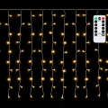 Aigostar - LED Outdoor Christmas String Lights 150 LEDs/6W/230V/8 modes 1.5x1 m IP44 warm white + remote control