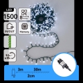 Aigostar - LED Outdoor Christmas String Lights 1500xLED/8 functions 33m IP44 cool white